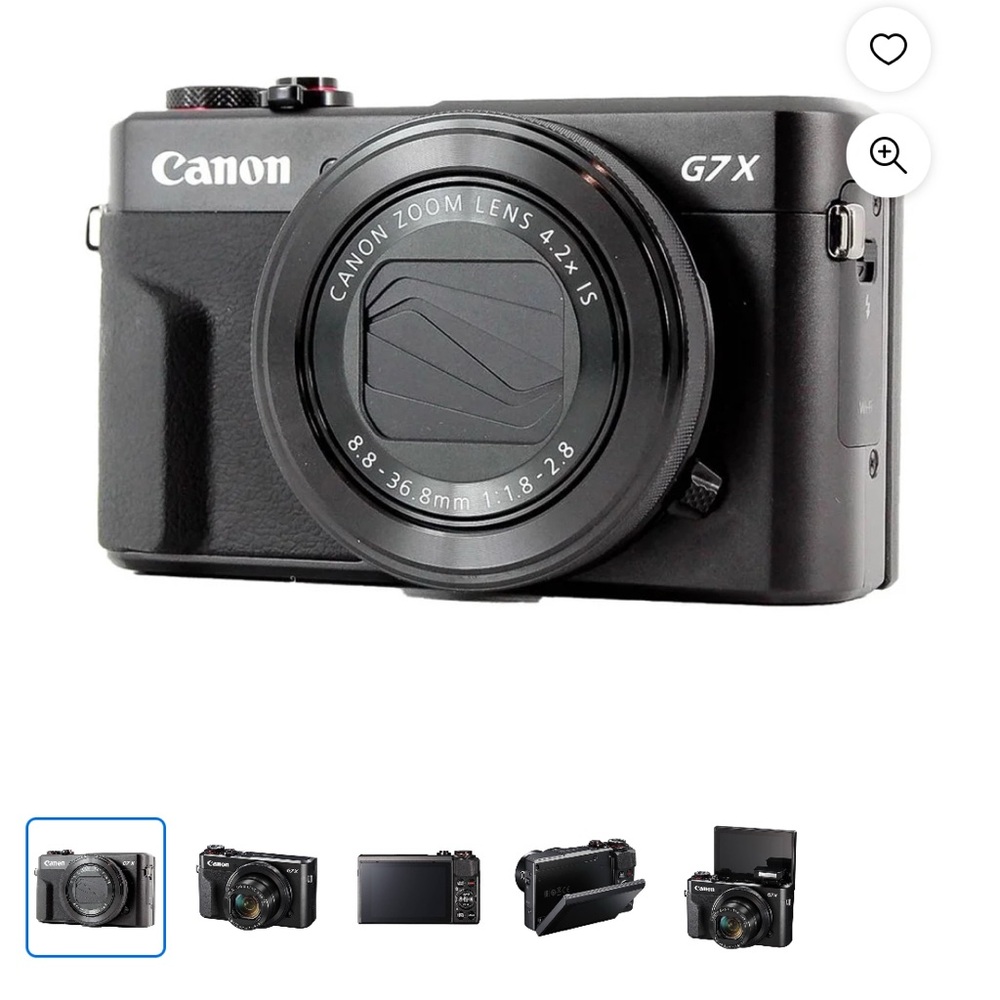 Canon G7X II Black Digital Camera